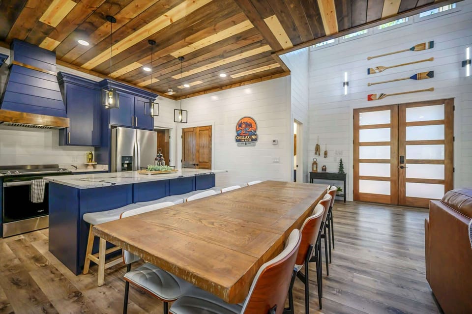 Dining table with seating for 8 