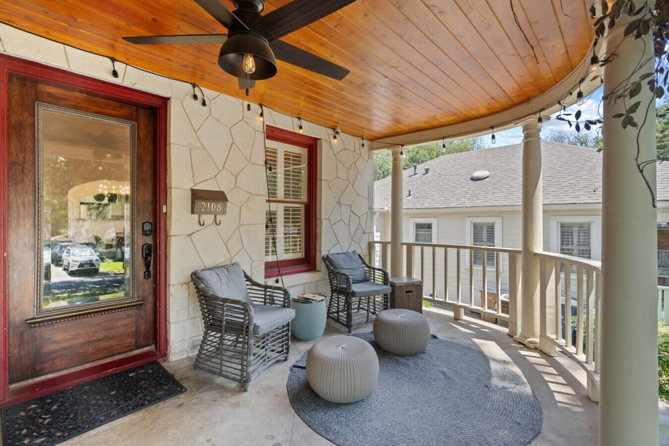 Enjoy coffee on the front porch!