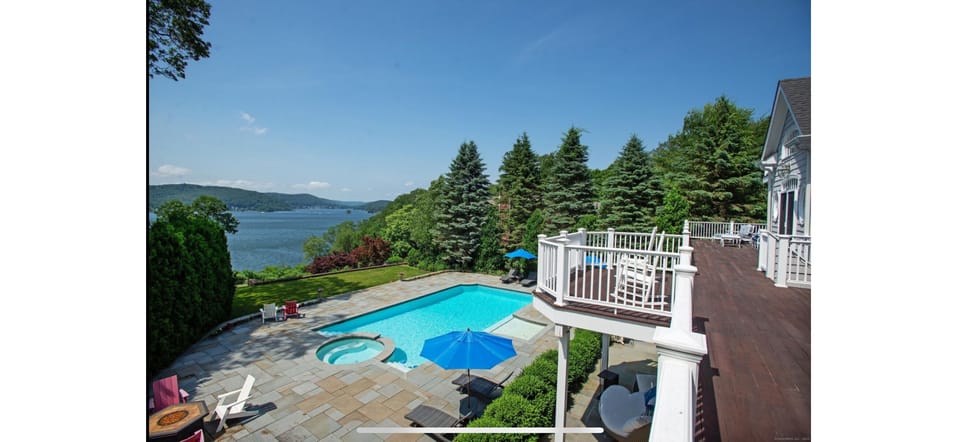 View from main floor balcony