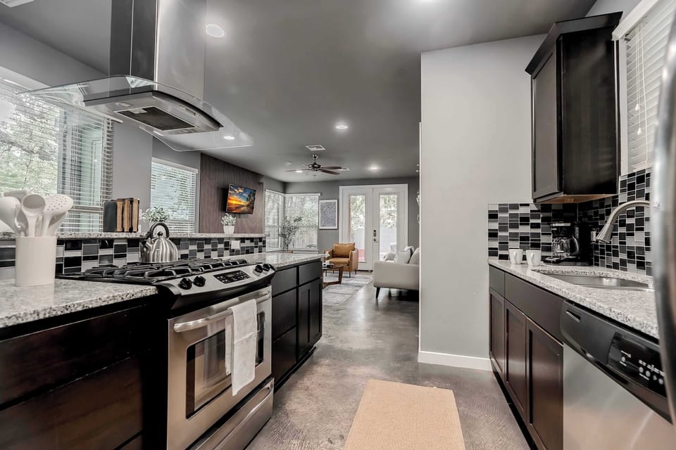 Whip up a gourmet meal or just toast some bread—the kitchen is stocked, stylish, and ready for all your culinary adventures.