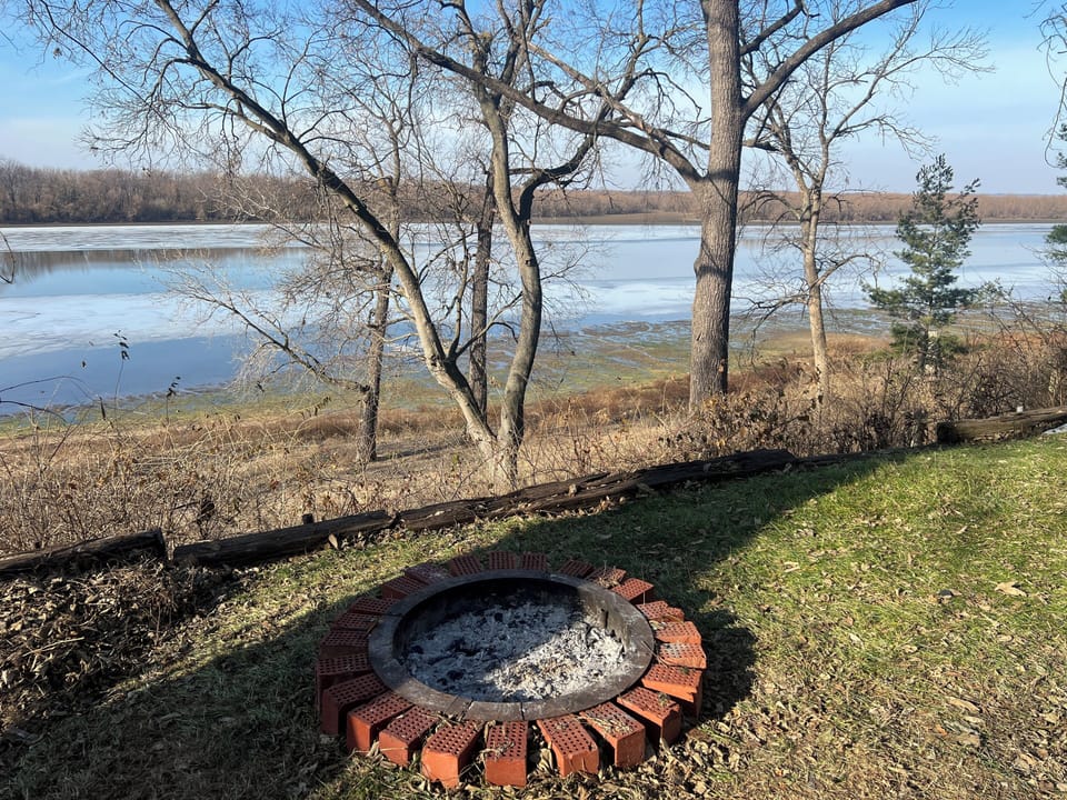 Firepit overlooking Quiver Lake
