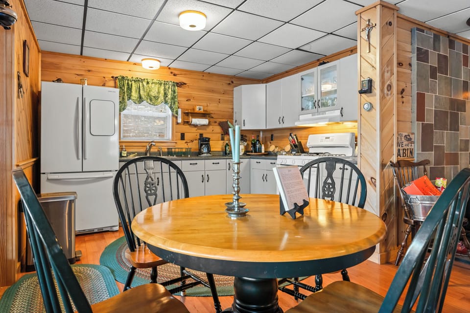 Dining area and kitchen