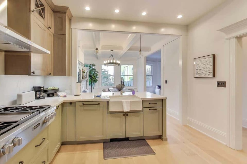 Open concept kitchen and dining room