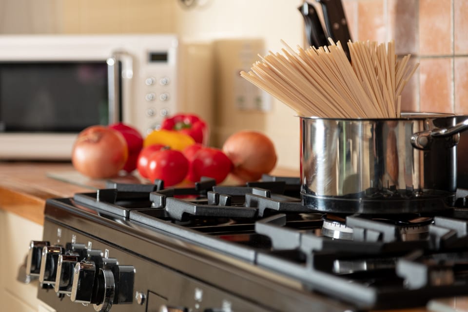 The dual fuel range cooker is a real favourite with our guests.