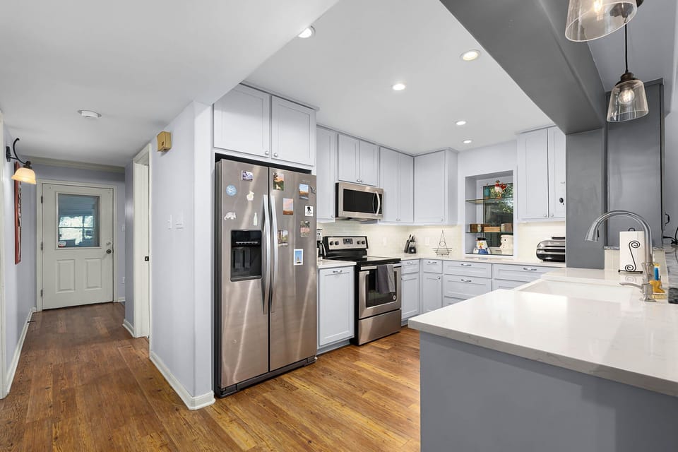 Modern kitchen with all the essentials for your stay.