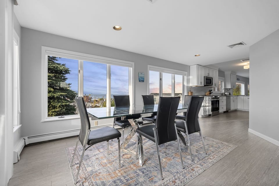 The main dining area is just off of the kitchen and offers seating upto 6.