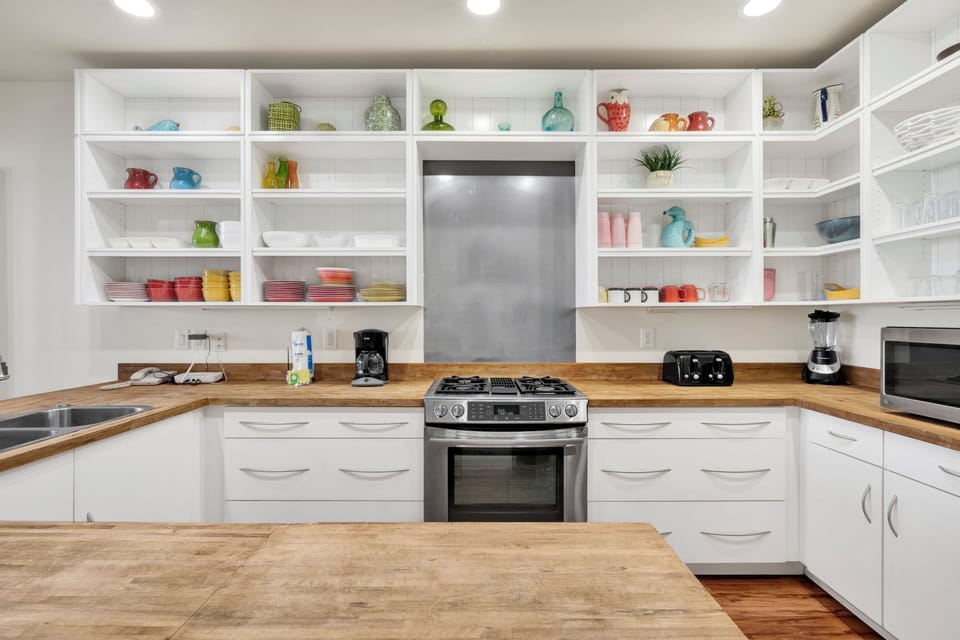 The kitchen is fully equipped for all of your cooking needs