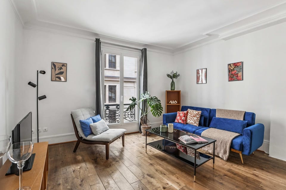 The open-plan living and dining area