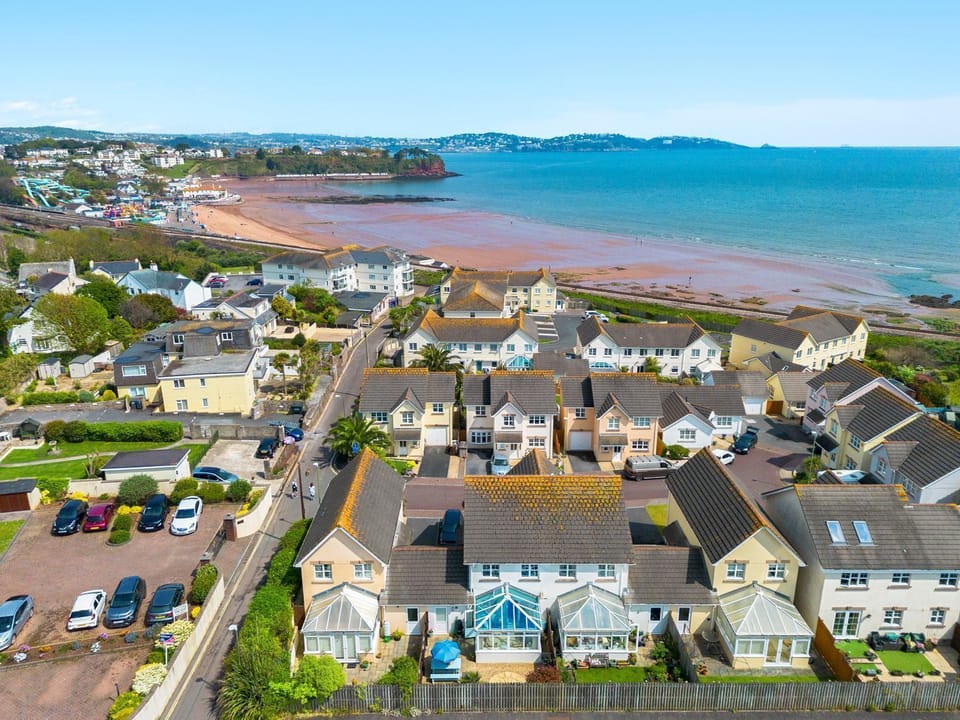 Bird's eye view of Beach House and beautiful Goodrington Beach beyond