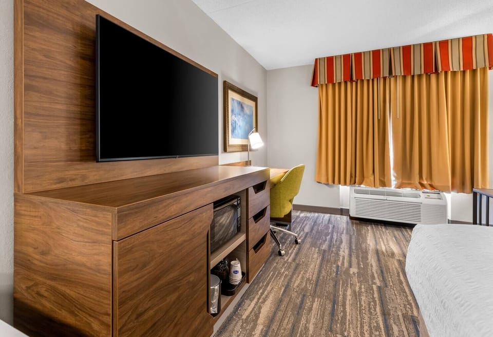 Kick back with a big TV and easy in-room convenience.