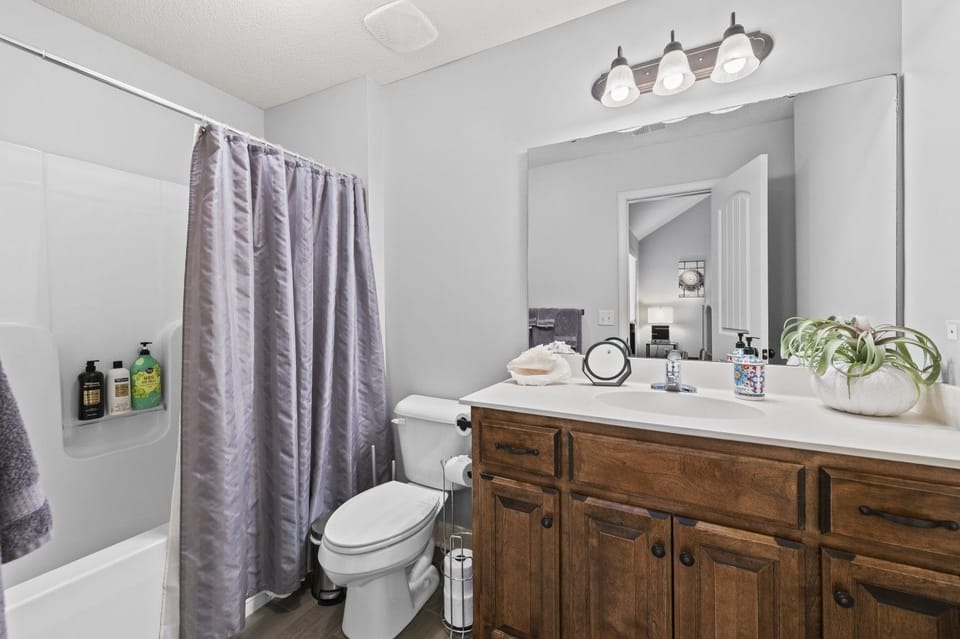 Two homes. Two private primary suites. Each king primary bedroom has its own ensuite full bathroom, giving larger groups more privacy and room to get ready.