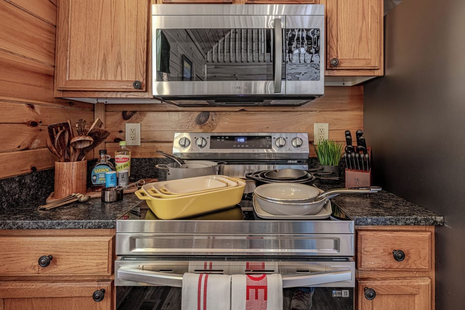 Fully stocked kitchen