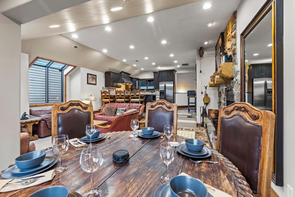 Gather around your elegant dining table with seating for 6 guests.