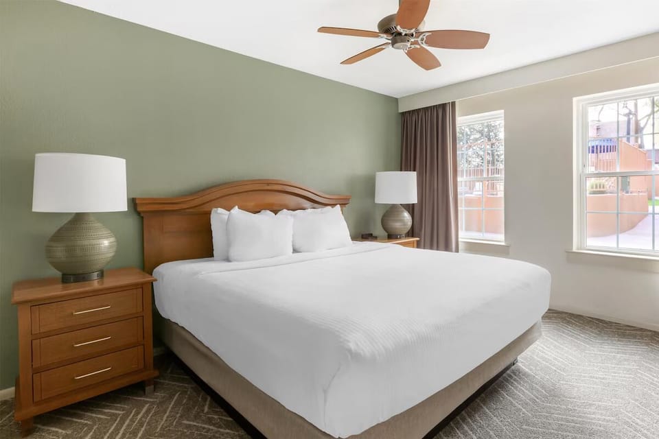 Sink into crisp linens and enjoy a calm, quiet night.