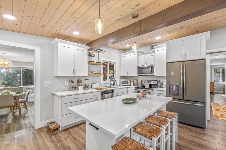 Fully equipped kitchen for all your cooking needs.