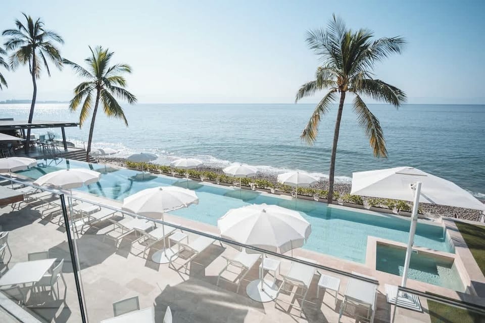 Heated beachside infinity pool