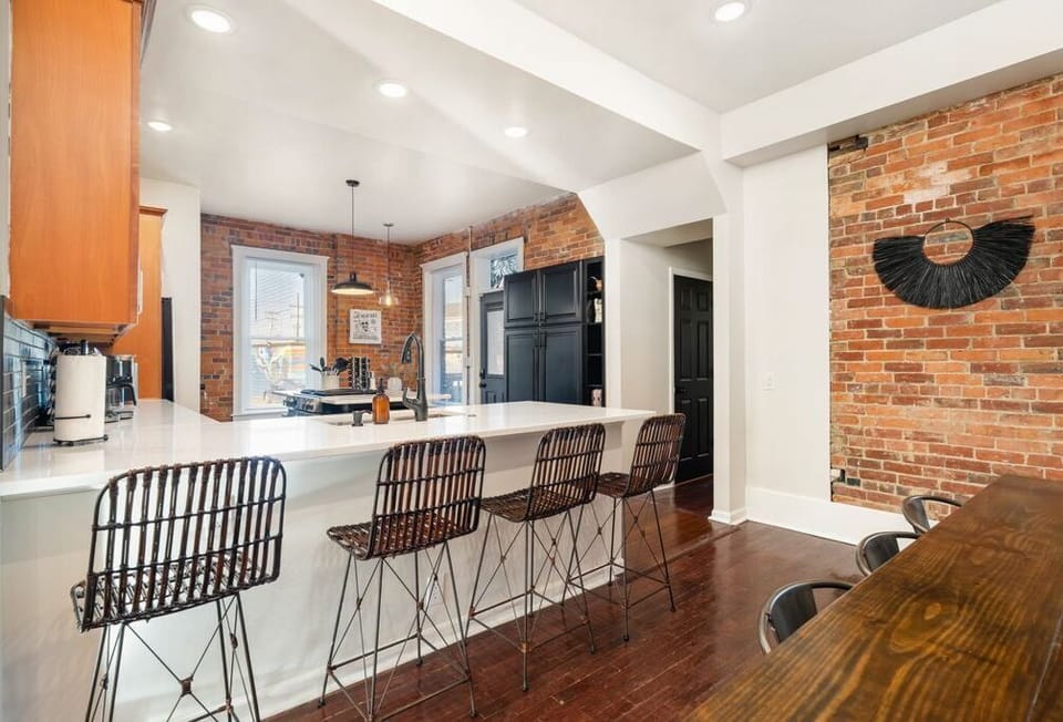 Grab a coffee, pull up a stool, and enjoy good company around the kitchen counter!