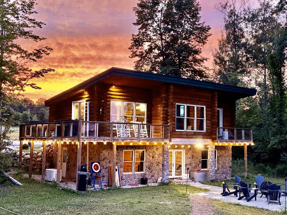 Backyard view of home