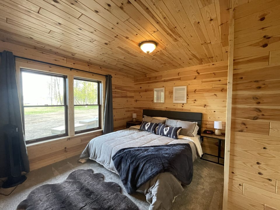 Lower level bedroom with King sized bed