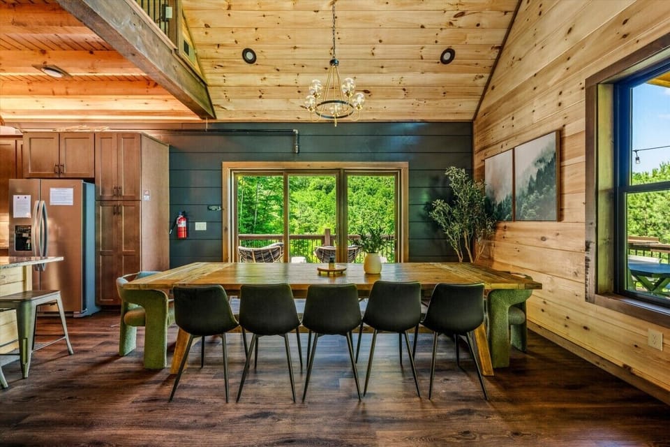 Gather everyone around the large dining table for family meals, game nights, or planning tomorrow`s adventures. The open layout makes it easy to stay connected.