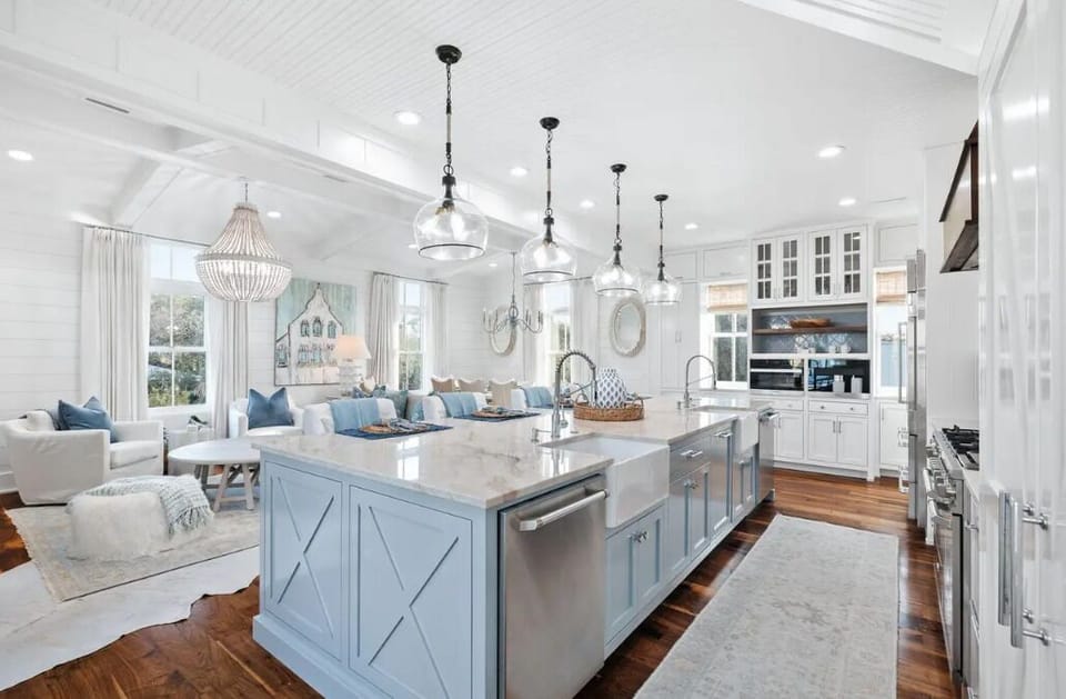 Large kitchen island
