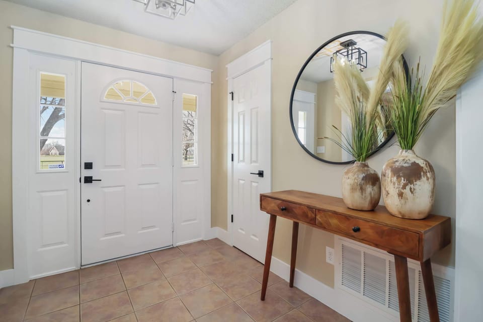 Front door and decor