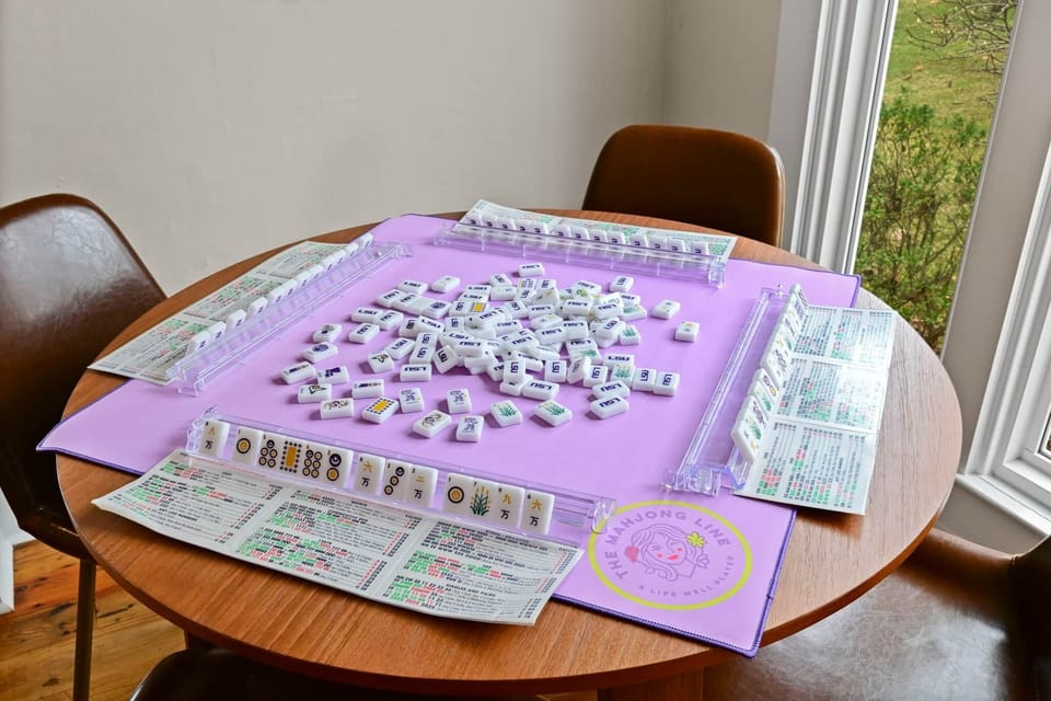 4 Person Table for Family Game Night, Mahjong, or Cocktails