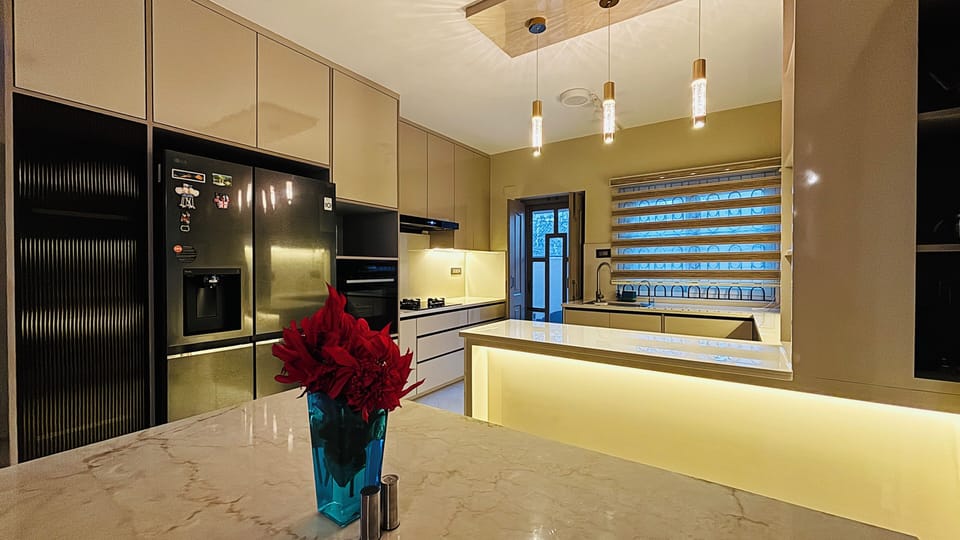 An inviting dining space filled with natural light, featuring a spacious table.