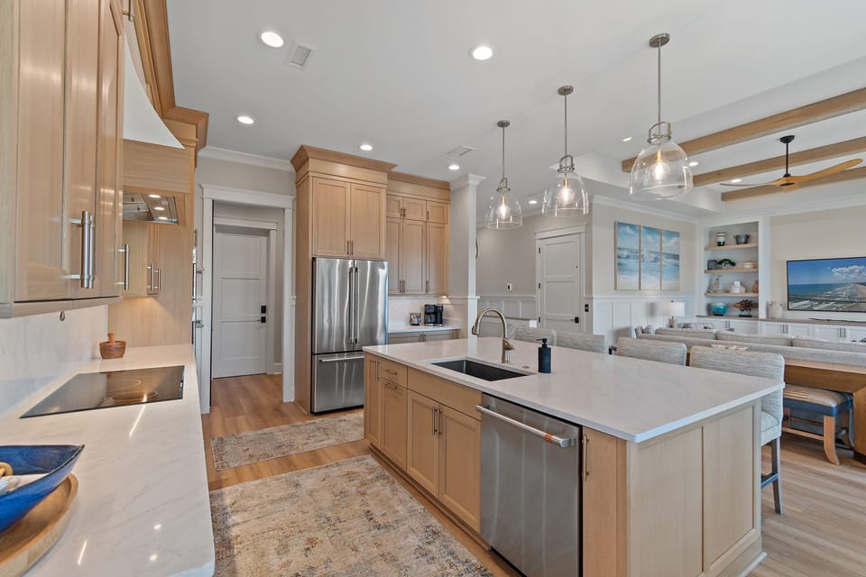 Spacious kitchen and island for your family to enjoy. 