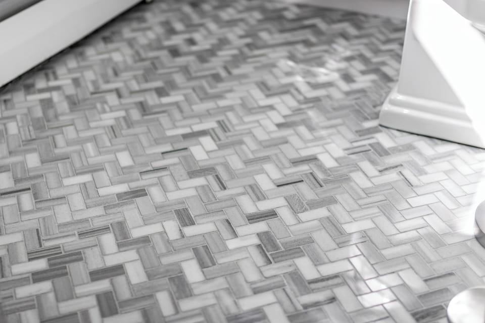 Full Bath.  Tub / Shower with heated tile floor.
