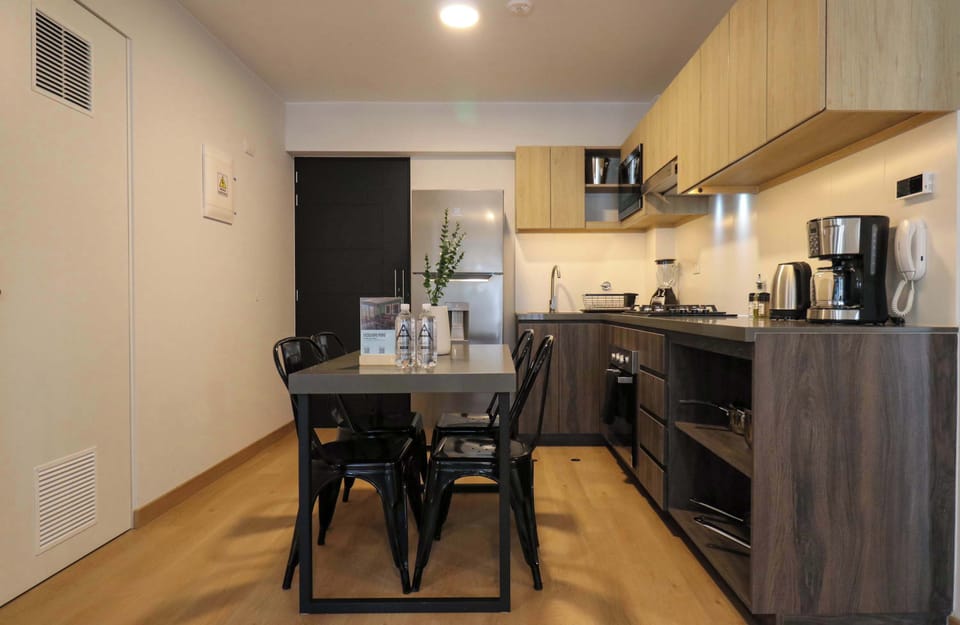 Modern and warm dining room