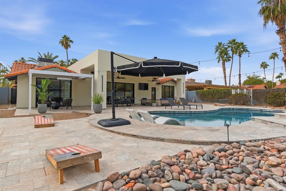 Resort-inspired backyard perfect for relaxing and entertaining