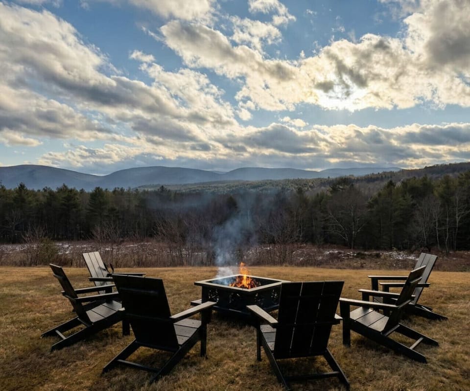 The best view in the Hudson Valley, all yours to enjoy while relaxing in premium Adirondack seats and an extra large fire pit, right in front of the home