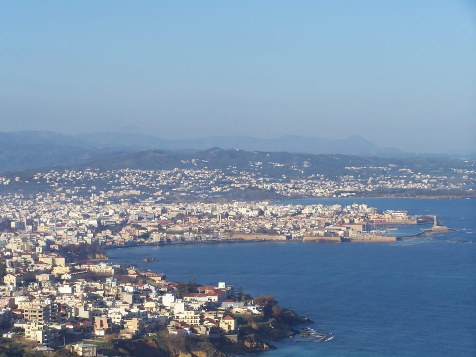 Chania City panoramic view from Venizelos park, just 3km away