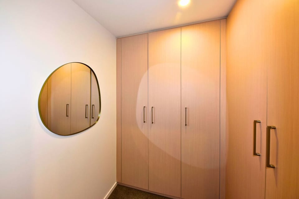 Plenty of storage with a full mirrored wardrobe