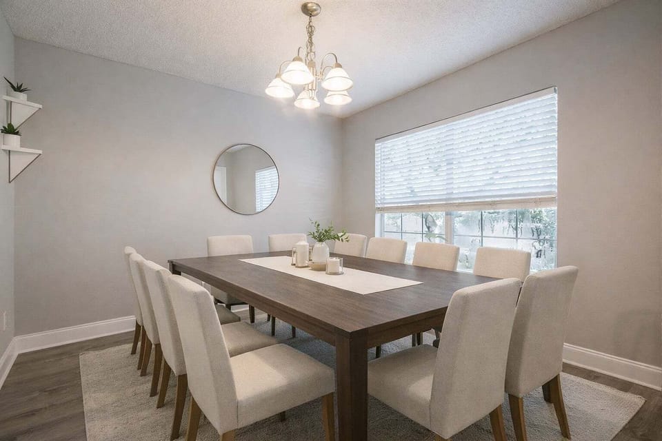 Architecture, Building, Dining Room, Dining Table, Furniture