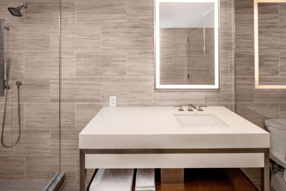 Bathroom and walk-in shower