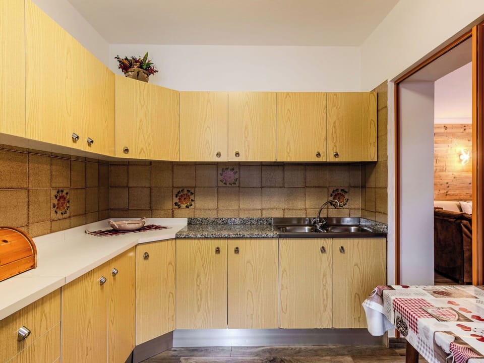 Interior Design, Wood, Flooring, Floor, Ceiling, Room, Kitchen, Countertop, Cabinetry, Wood Stain