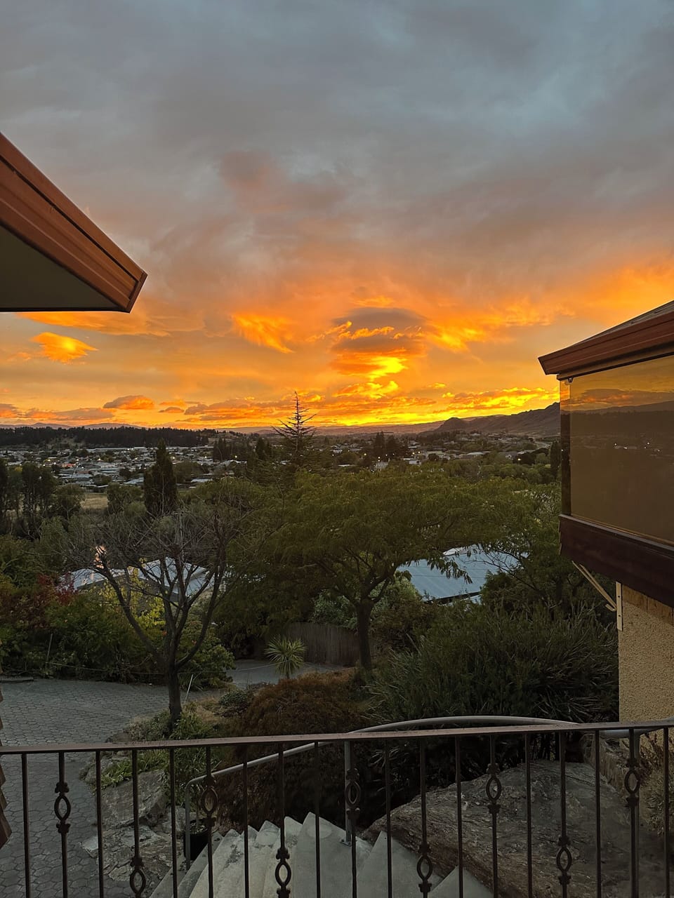 Sunrise from the front of the house