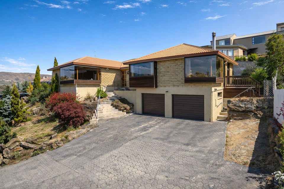 The home and parking outside the house.