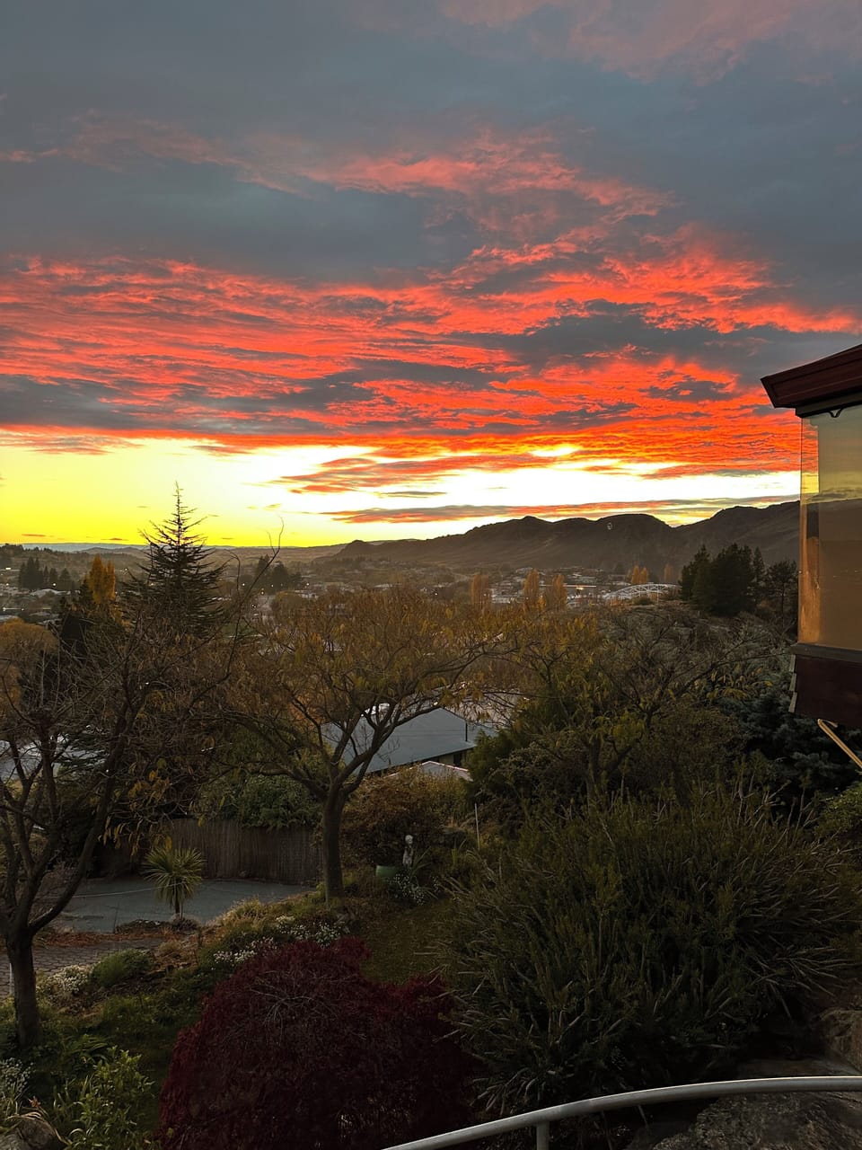 Sunrise from the front of the house
