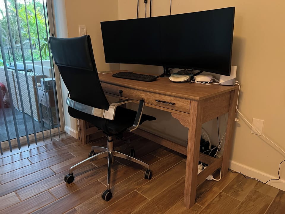 Desk space ready for work or play.