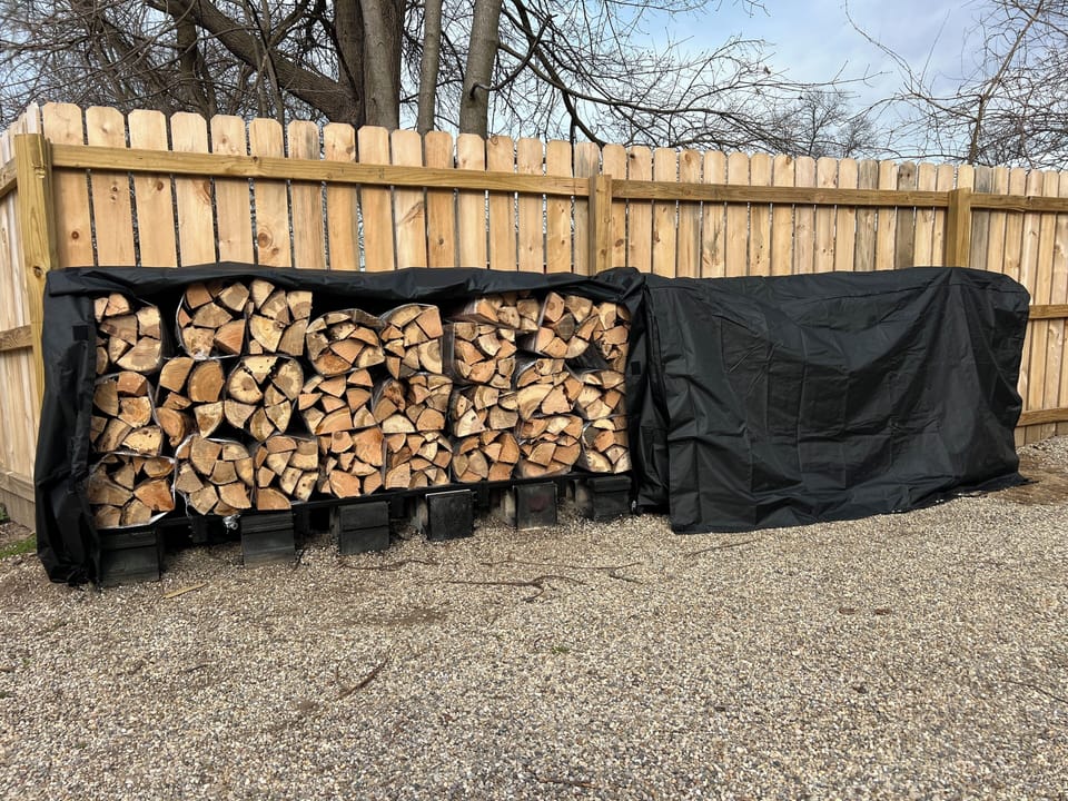 Plenty of firewood for the fire pit!