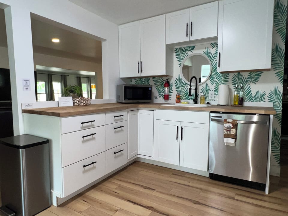 The first floor kitchen