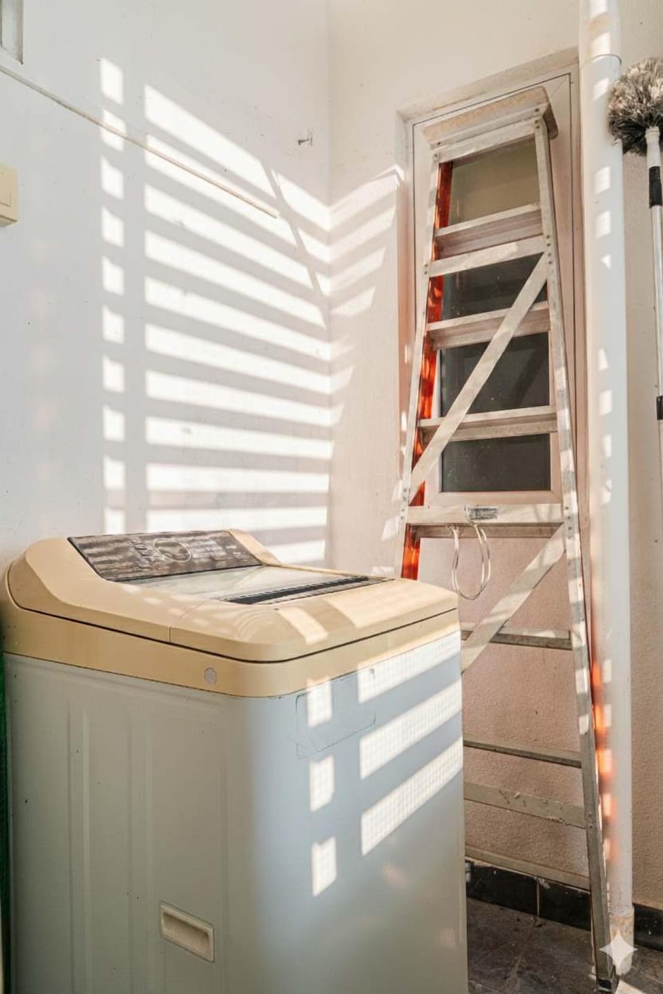 A washer in laundry room