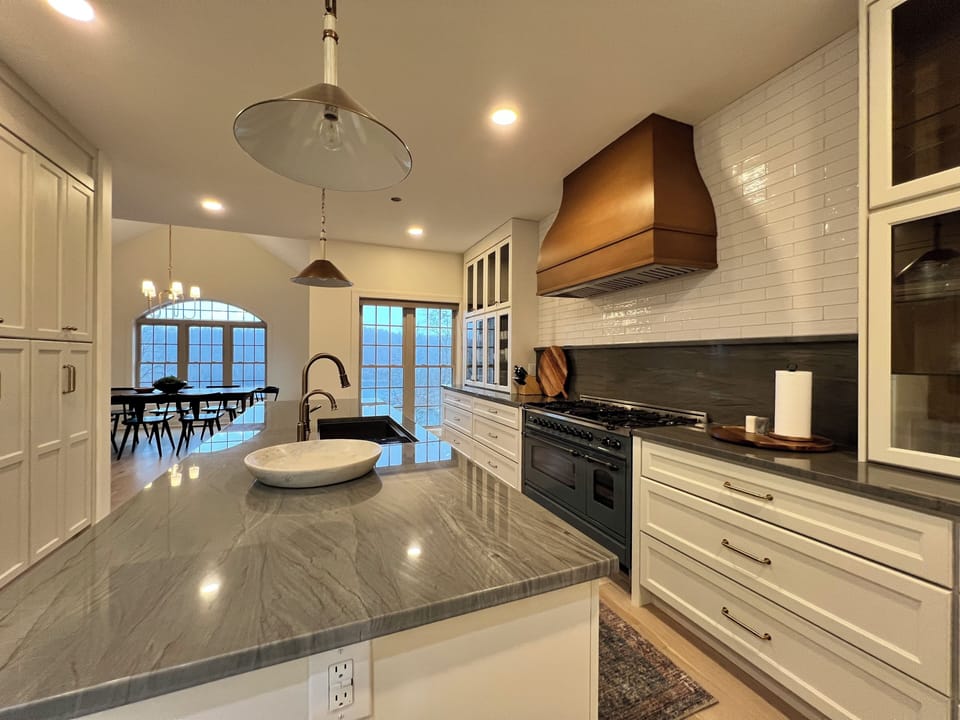 Kitchen with 48” range