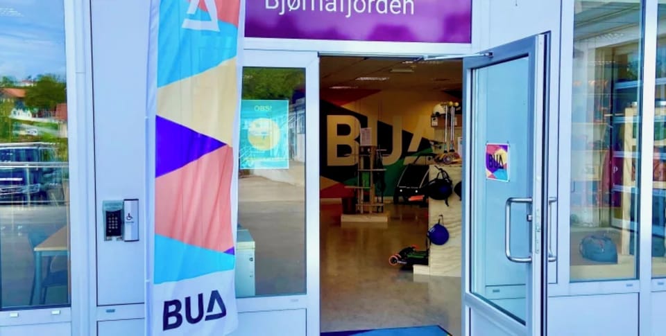 Free rental of various sporting equipment at Bua in Os city center