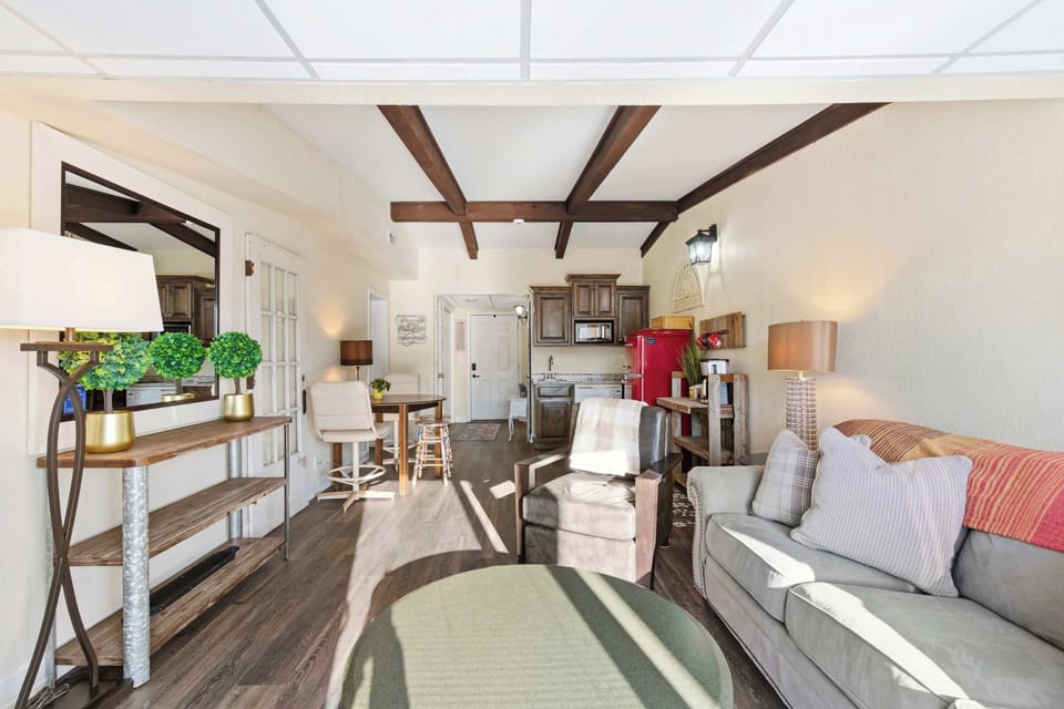 Curl up in Unit A’s inviting living room & stream your favorites on the smart TV​