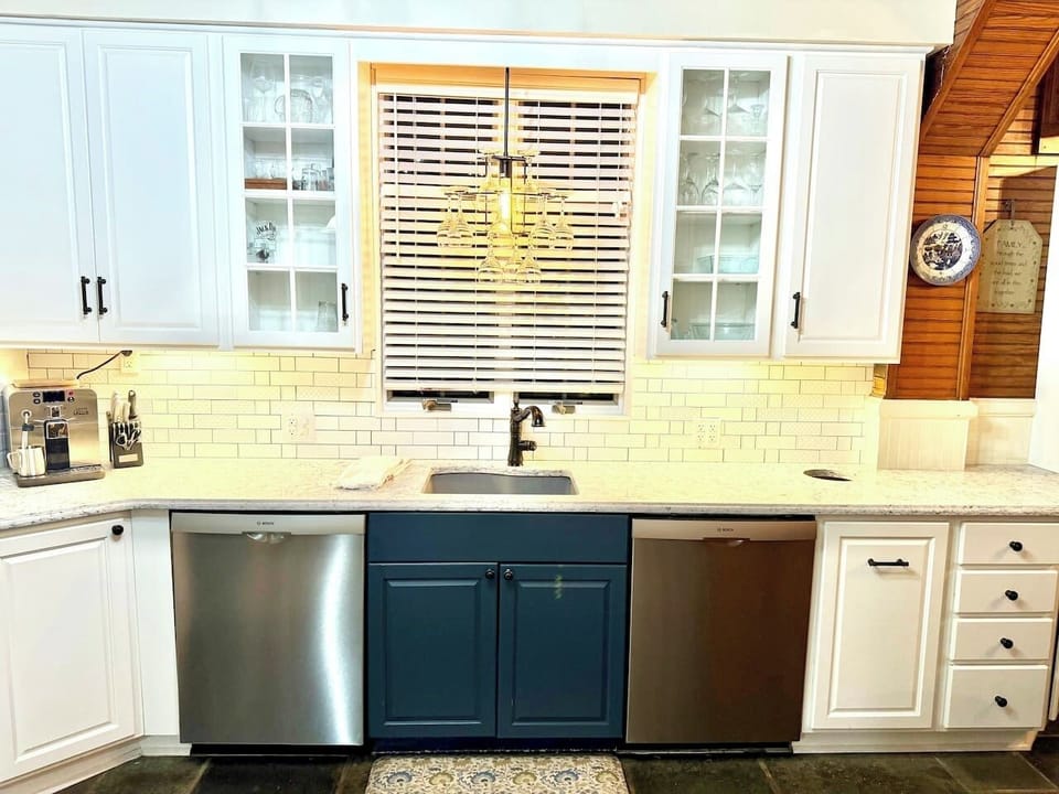 Two silent dishwashers are perfect for easy clean up after dinner! 