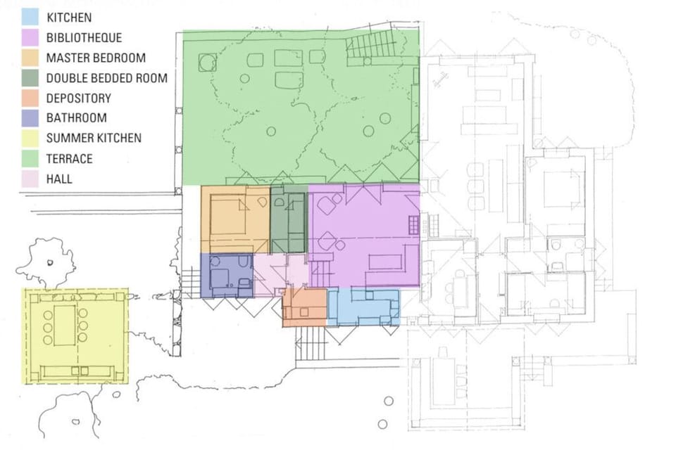 The floor-plan of the app. 